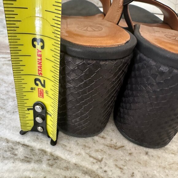 Coclico Leonora Wedge Sandals in black, size 38.5 ~ pre-owned - Picture 9 of 9